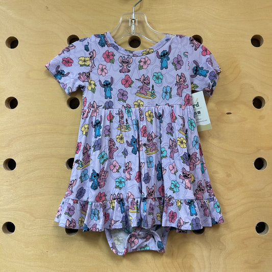 Lavender Stitch Bamboo Romper