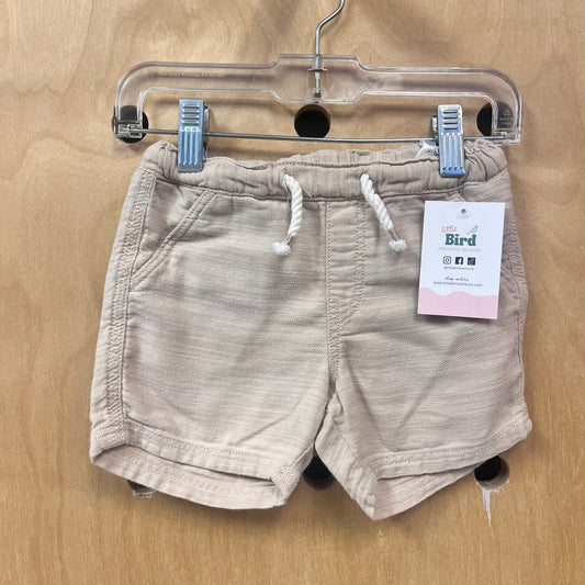 Beige Drawstring Shorts