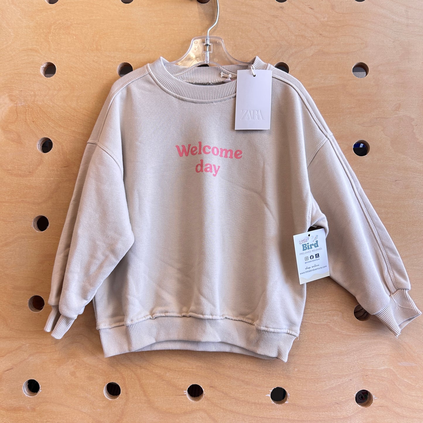 Beige Welcome Day Crewneck NEW!