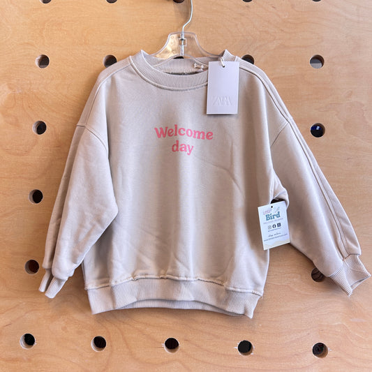 Beige Welcome Day Crewneck NEW!