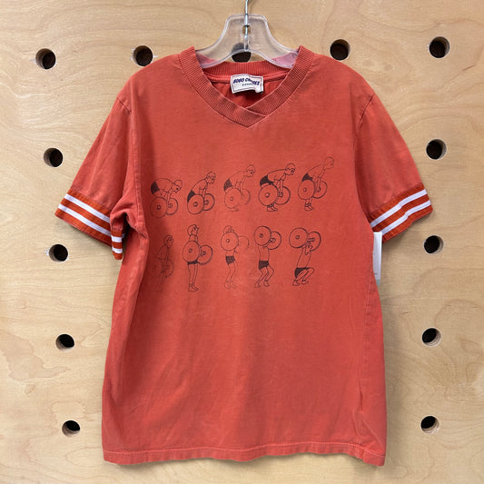 Orange Weight Lifting Tee
