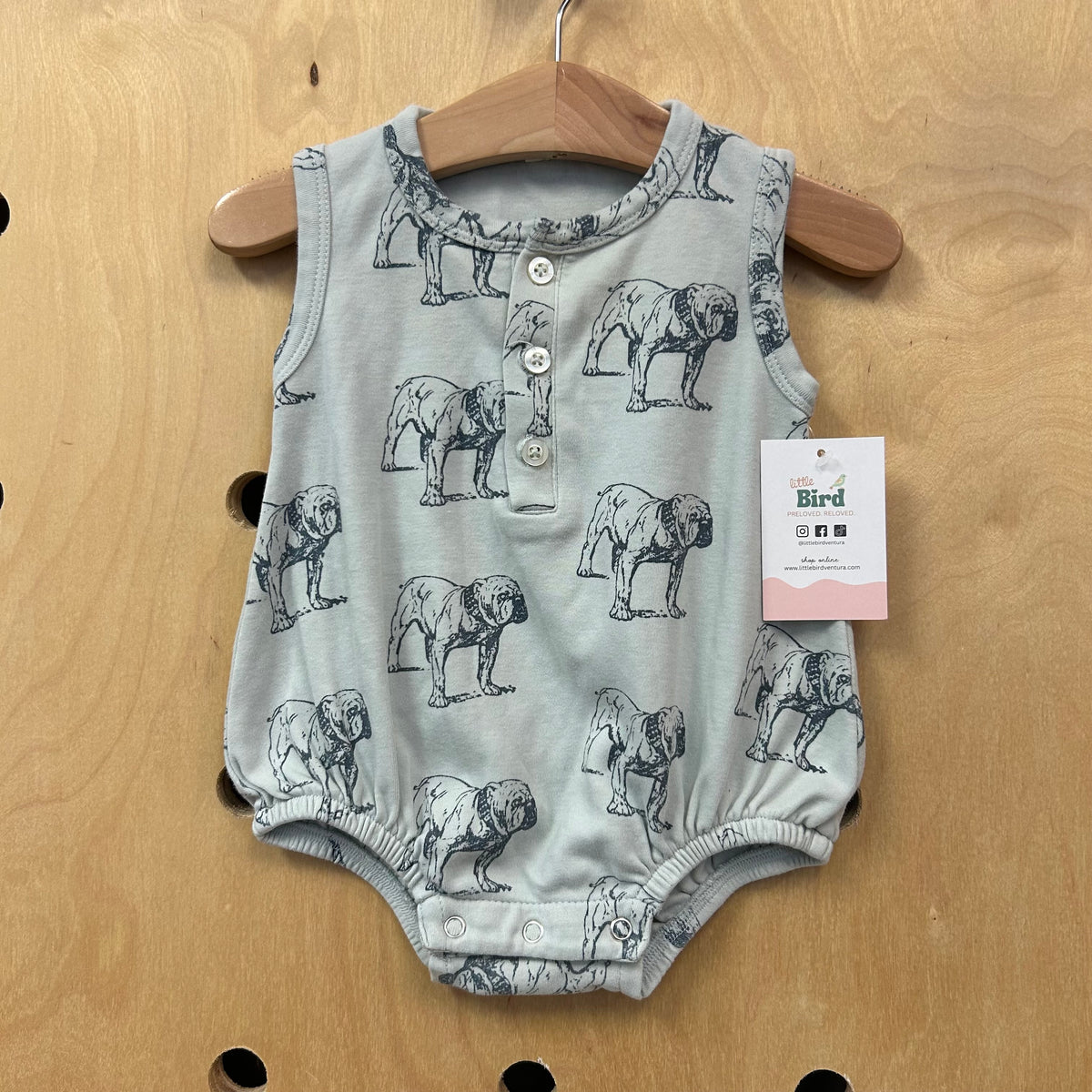 Organic Green Bulldog Romper