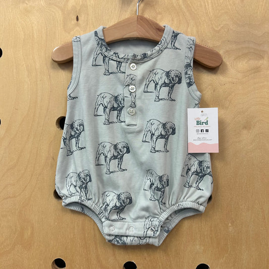 Organic Green Bulldog Romper