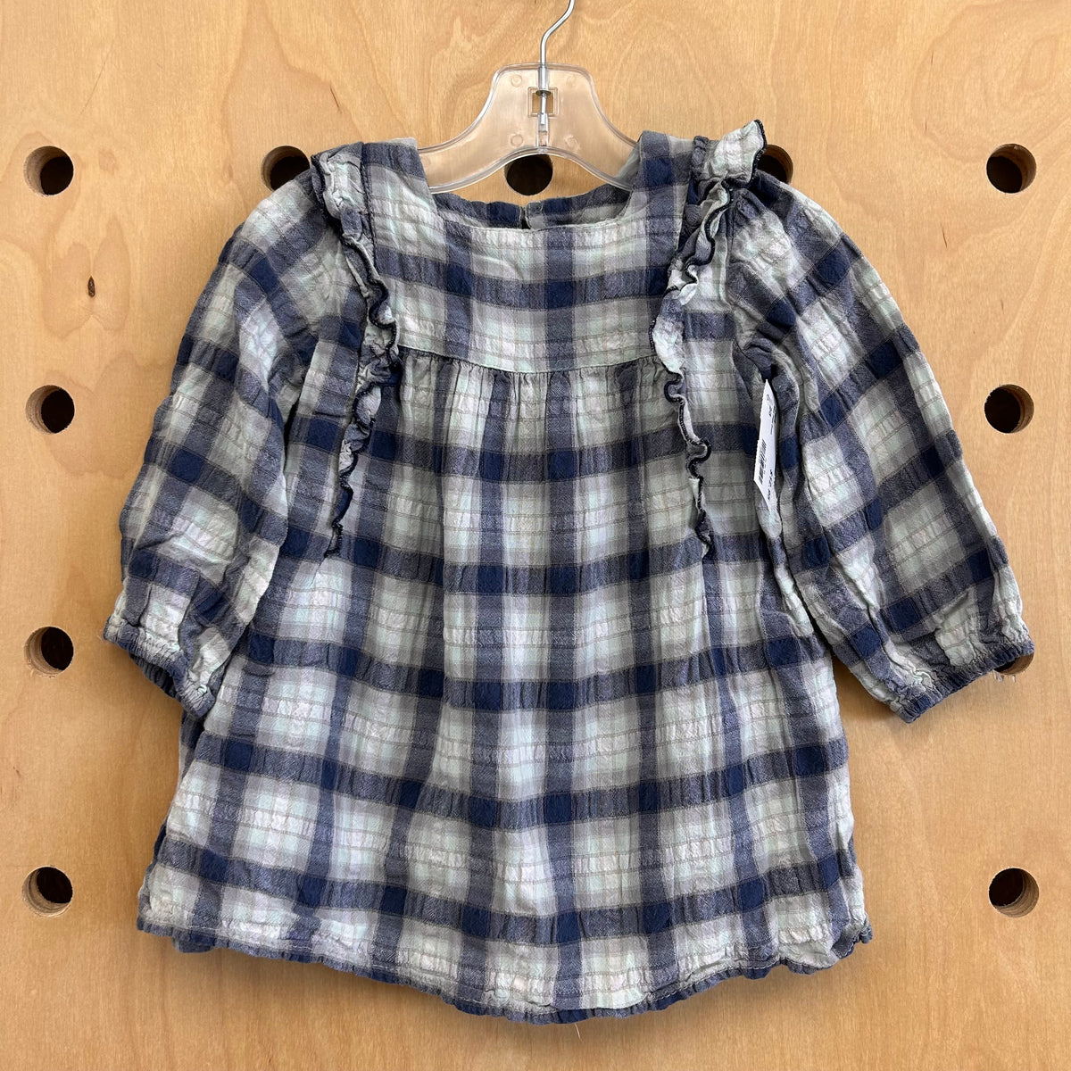 Blue Plaid Top