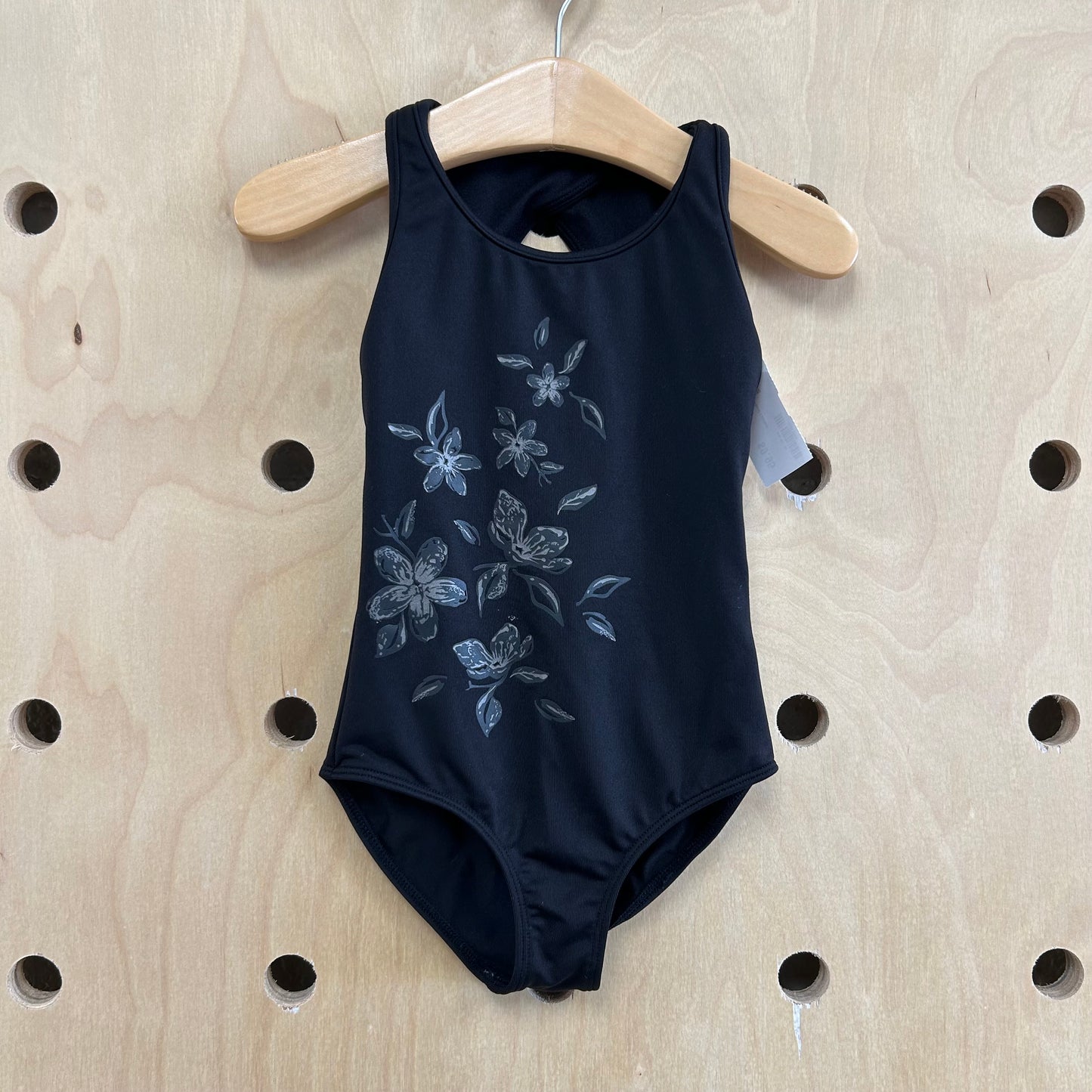 Black+Silver Floral Leotard