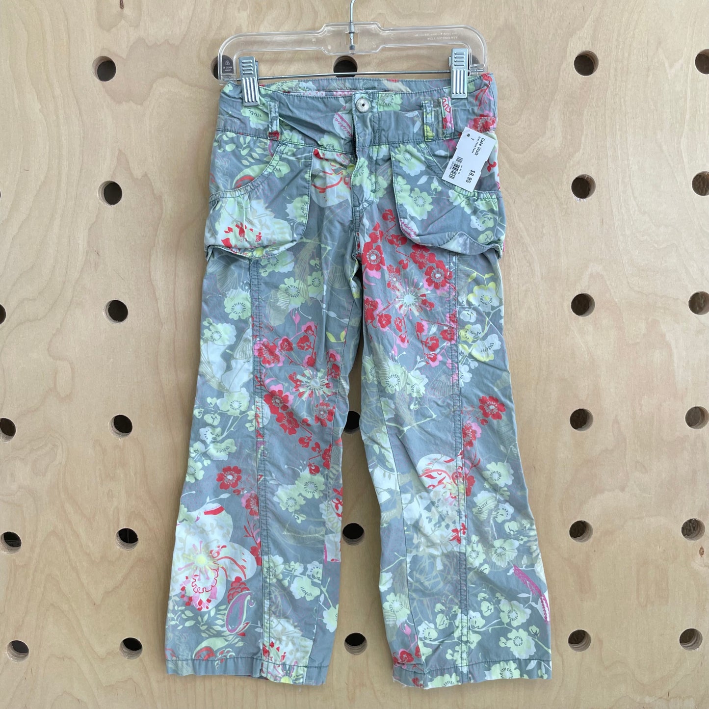Grey Floral Pants