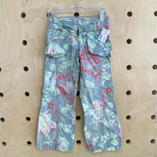 Grey Floral Pants