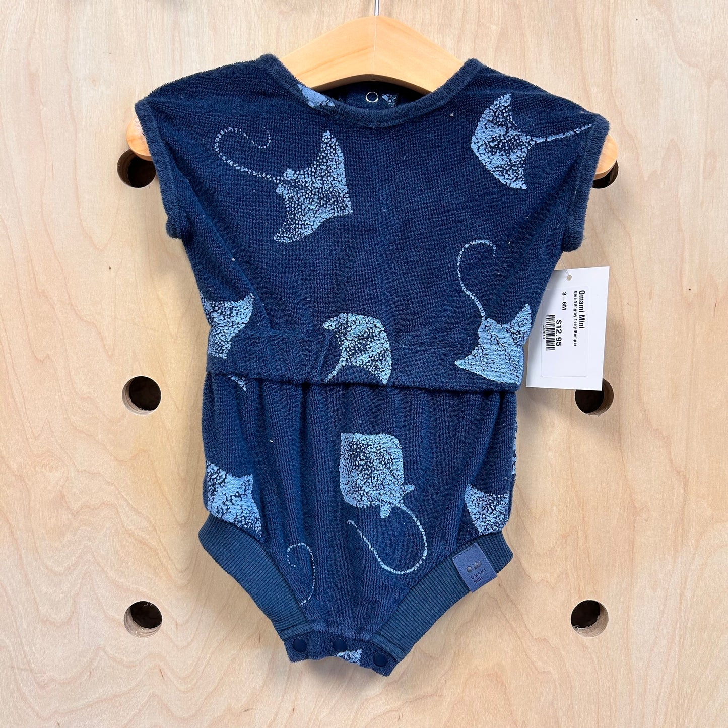 Blue Stingray Terry Romper