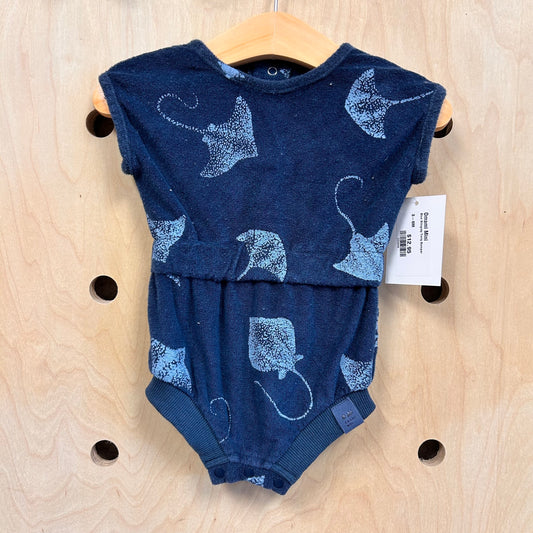 Blue Stingray Terry Romper