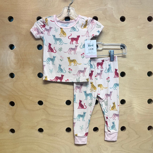 Pink Safari Cats Bamboo Pajamas