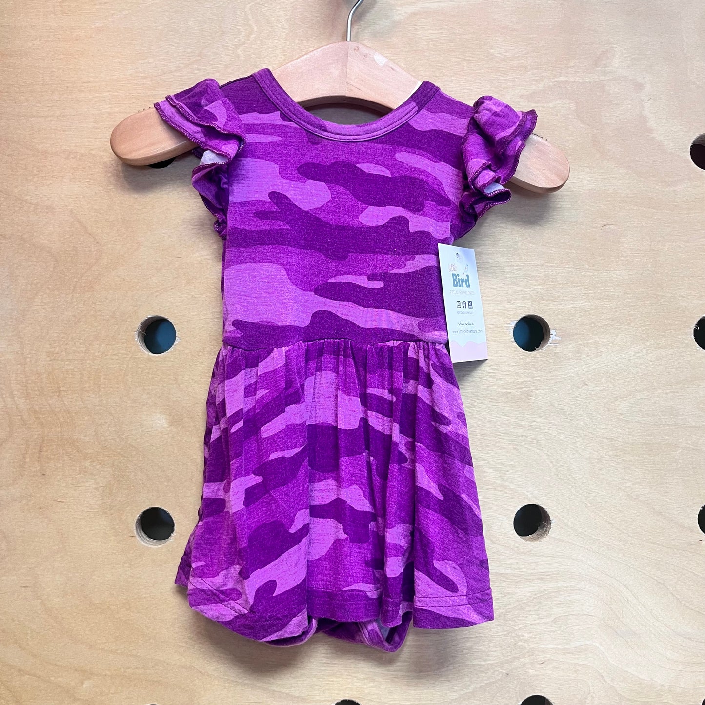 Purple Camo Bamboo Bodysuit Dress
