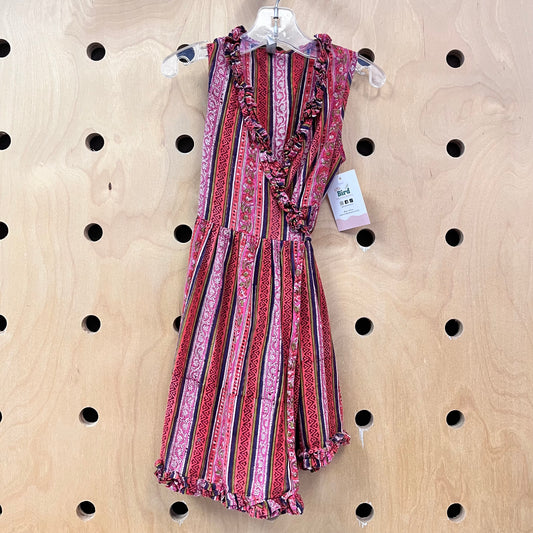 Red Floral Wrap Dress