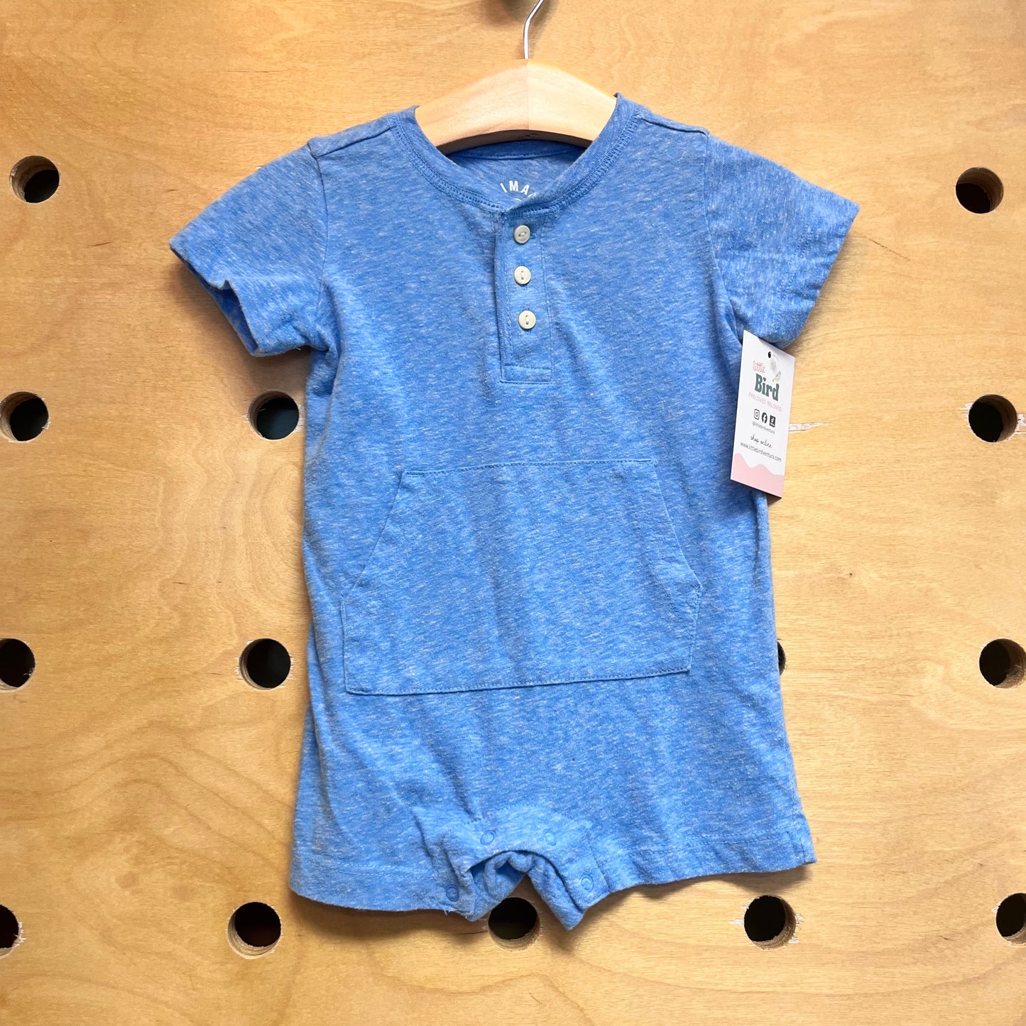 Blue Pocket Romper