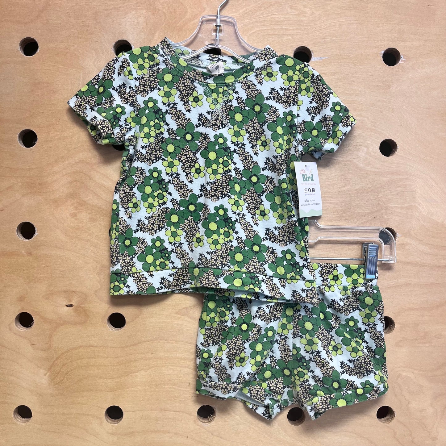 Blue & Green Organic Top & Shorts
