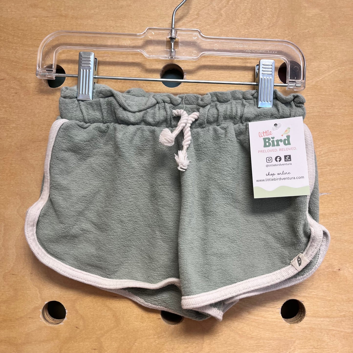 Green Organic Drawstring Shorts