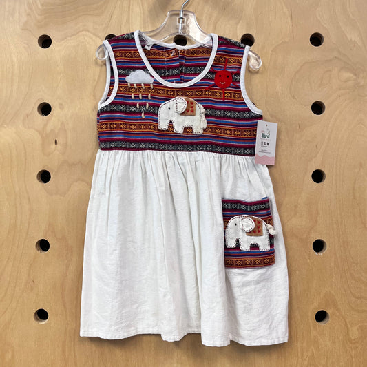 Colorful Linen Like Elephant Dress