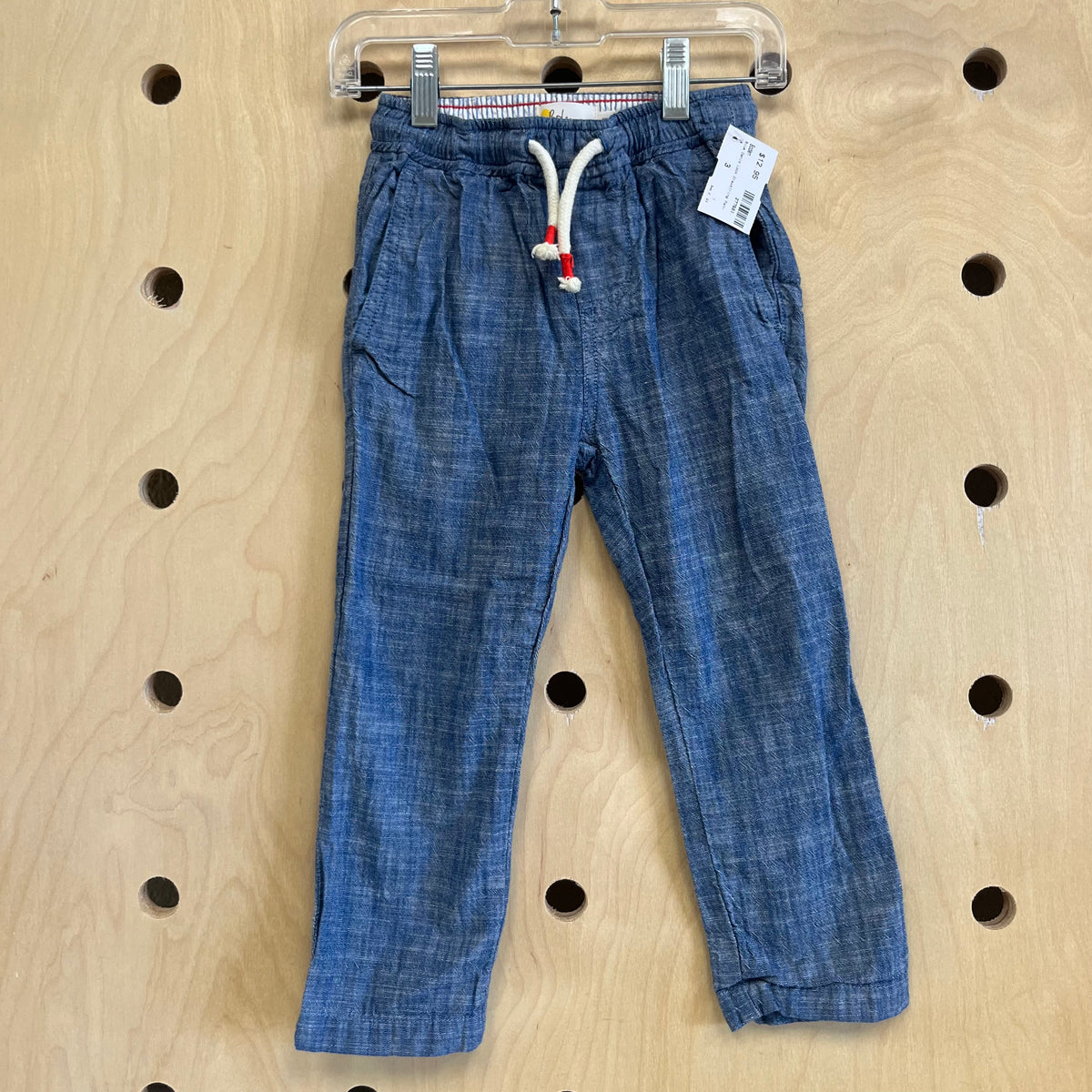 Blue Denim Look Drawstring Pants