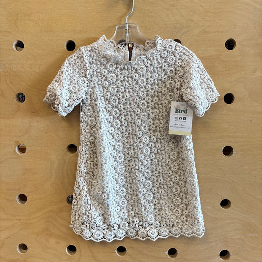 Cream Lace Overlay Dress