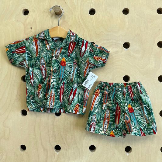 Green Palm Aloha Outfit