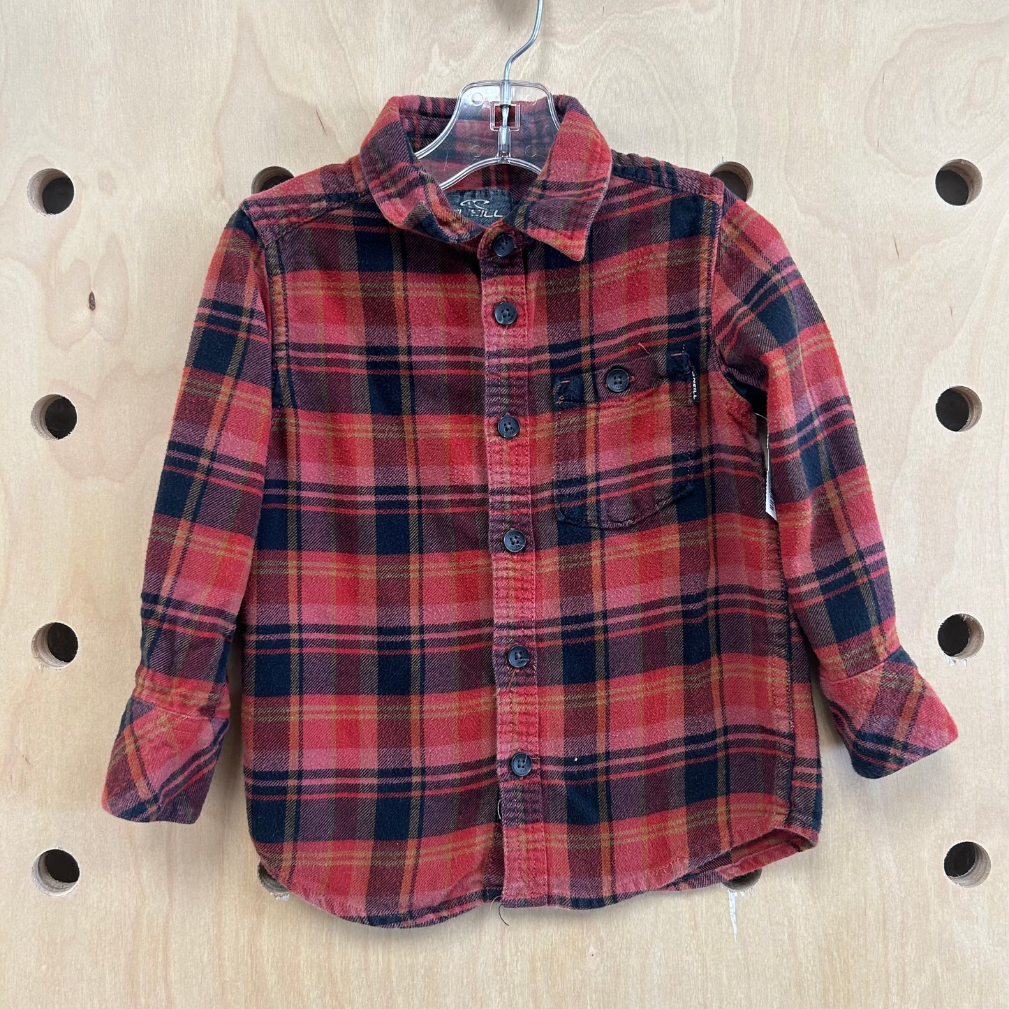 Rust+Black Plaid Flannel