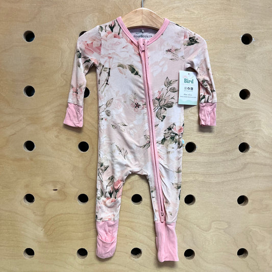 Pink Floral Bamboo Zippy