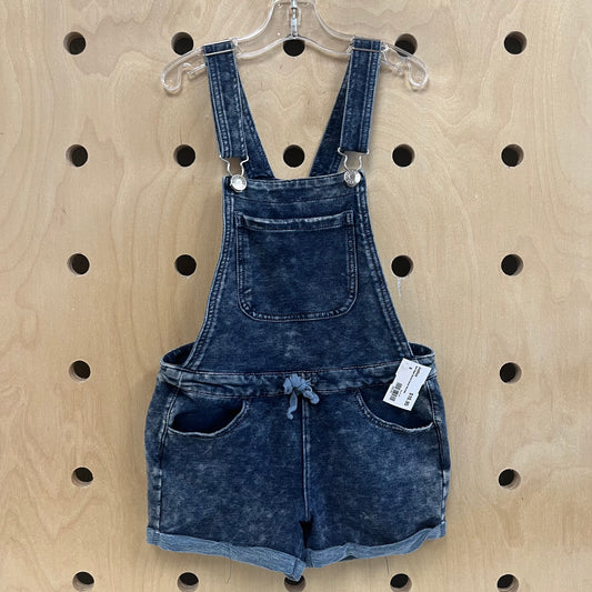 Acid Wash Stretch Denim Shortalls