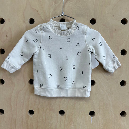 Cream Alphabet Sweatshirt