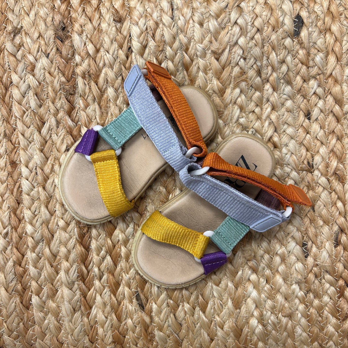 Color Block Velcro Sandals