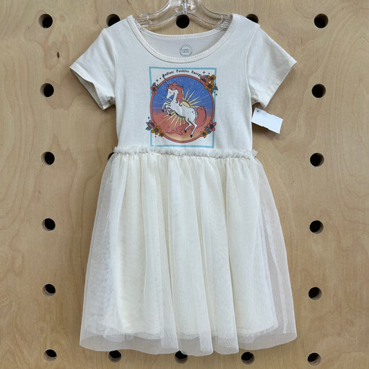 Cream Unicorn Tulle Dress