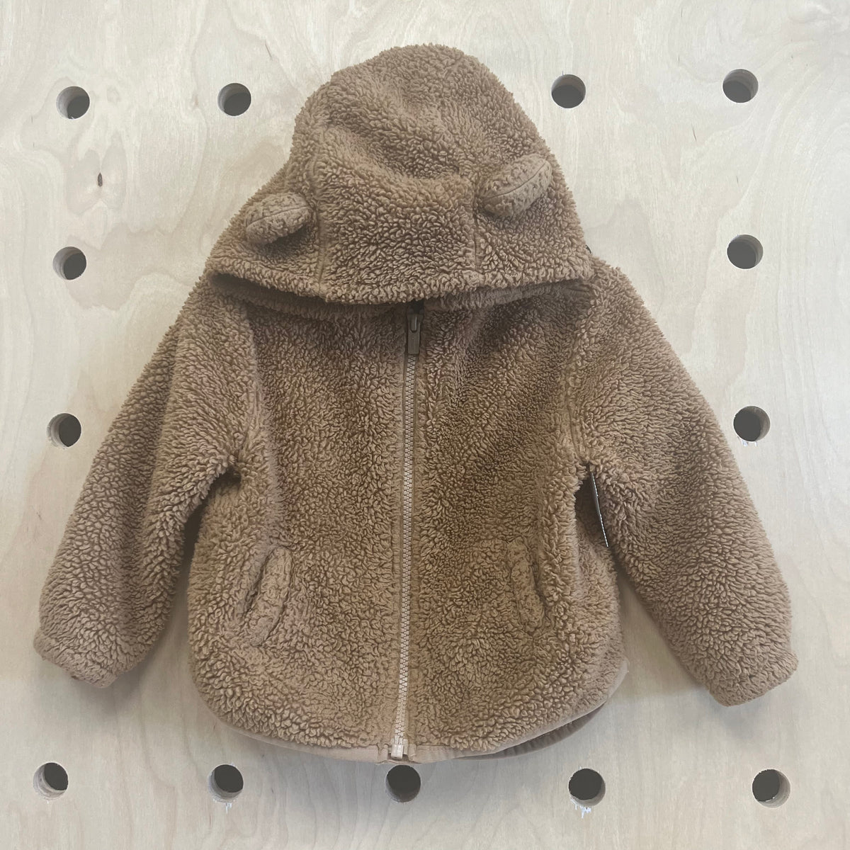 Brown Fuzzy Teddy Bear Jacket