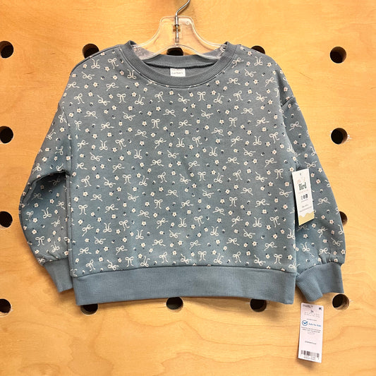 Teal Bows/Floral Pullover NEW!!