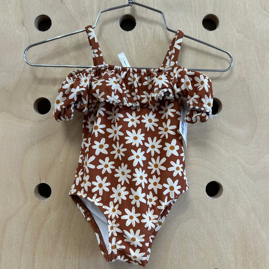 Brown Daisy Swimsuit