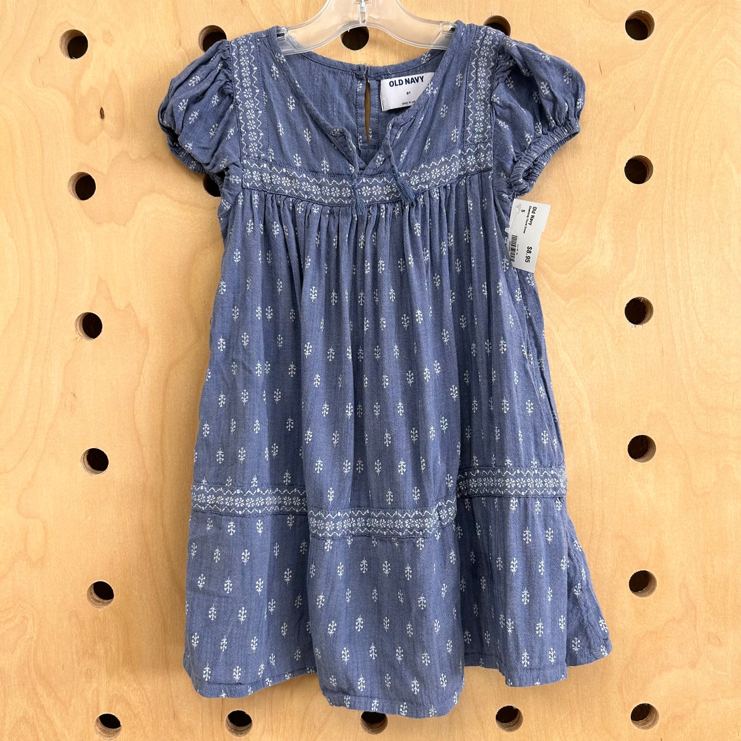 Chambray Floral Dress