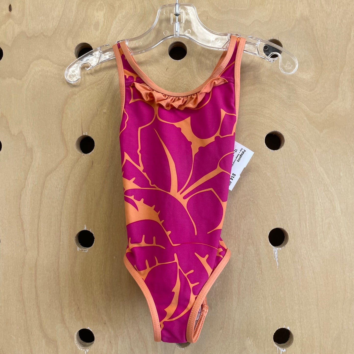 Pink + Orange Floral Swimsuit