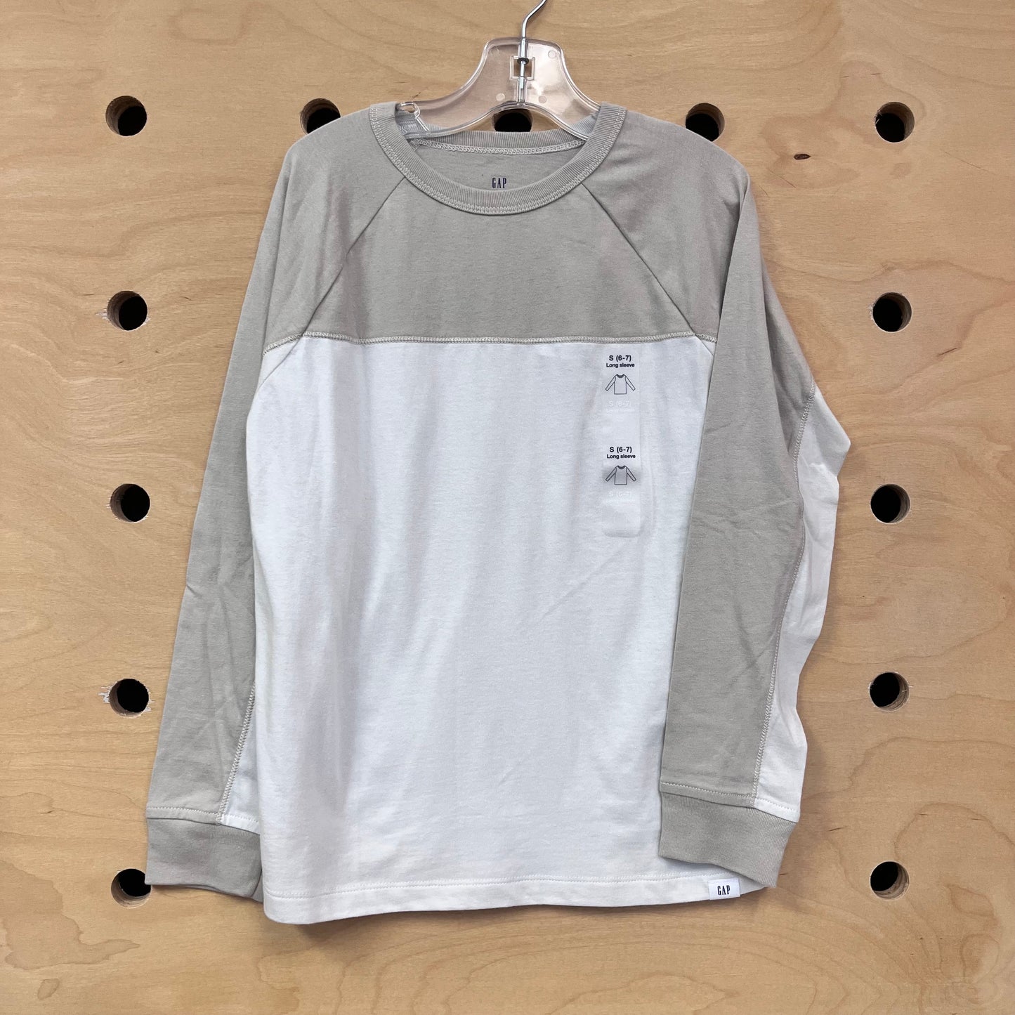 Tan/White Cotton LS NEW!
