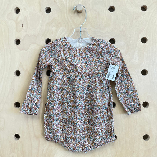 Brown Floral Romper