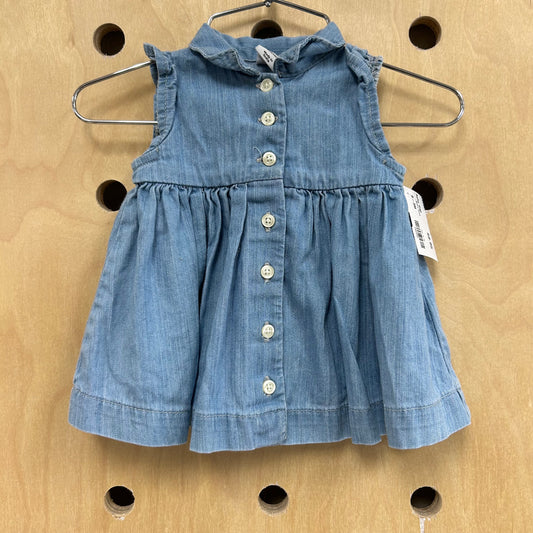 Denim Button Dress
