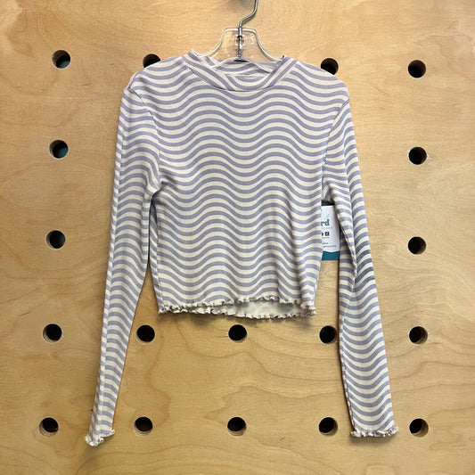 Wavy Striped Ribbed Top