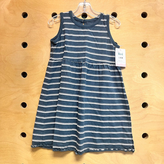 Organic Teal/White Striped Dress