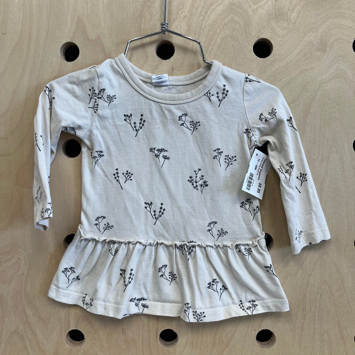 Cream & Grey Floral Top