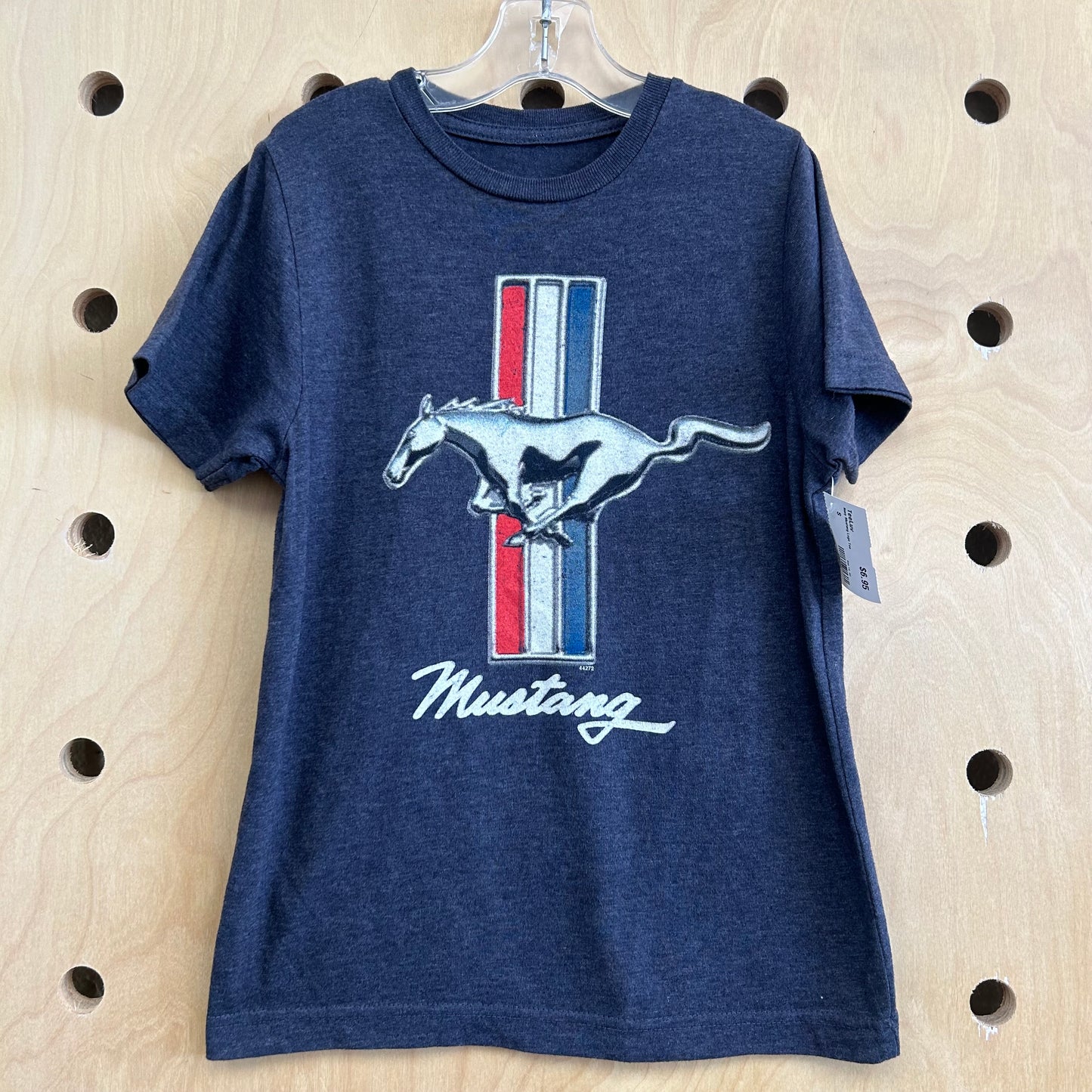 Navy Mustang Logo Tee