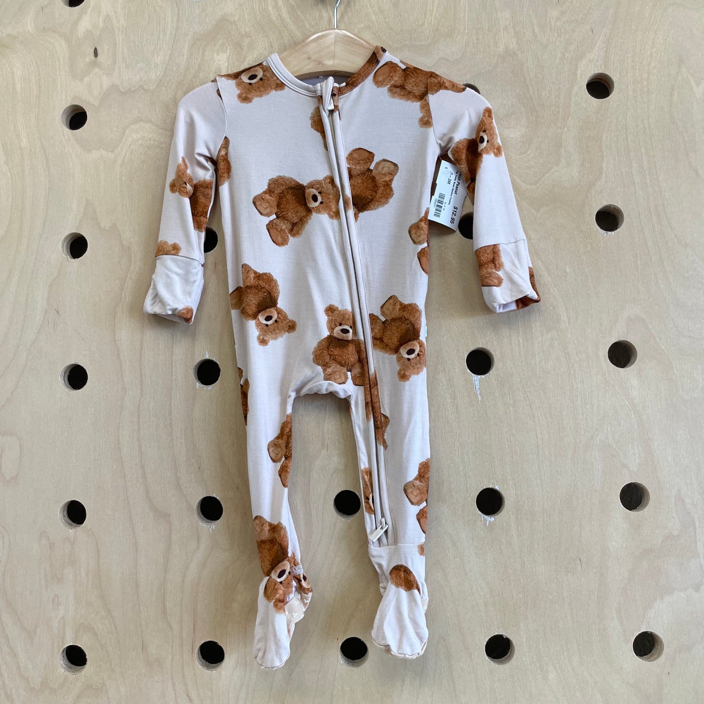 Tan Teddy Bears Bamboo Footies