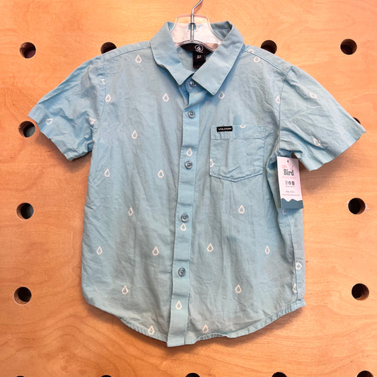 Blue Logo Button Up Shirt