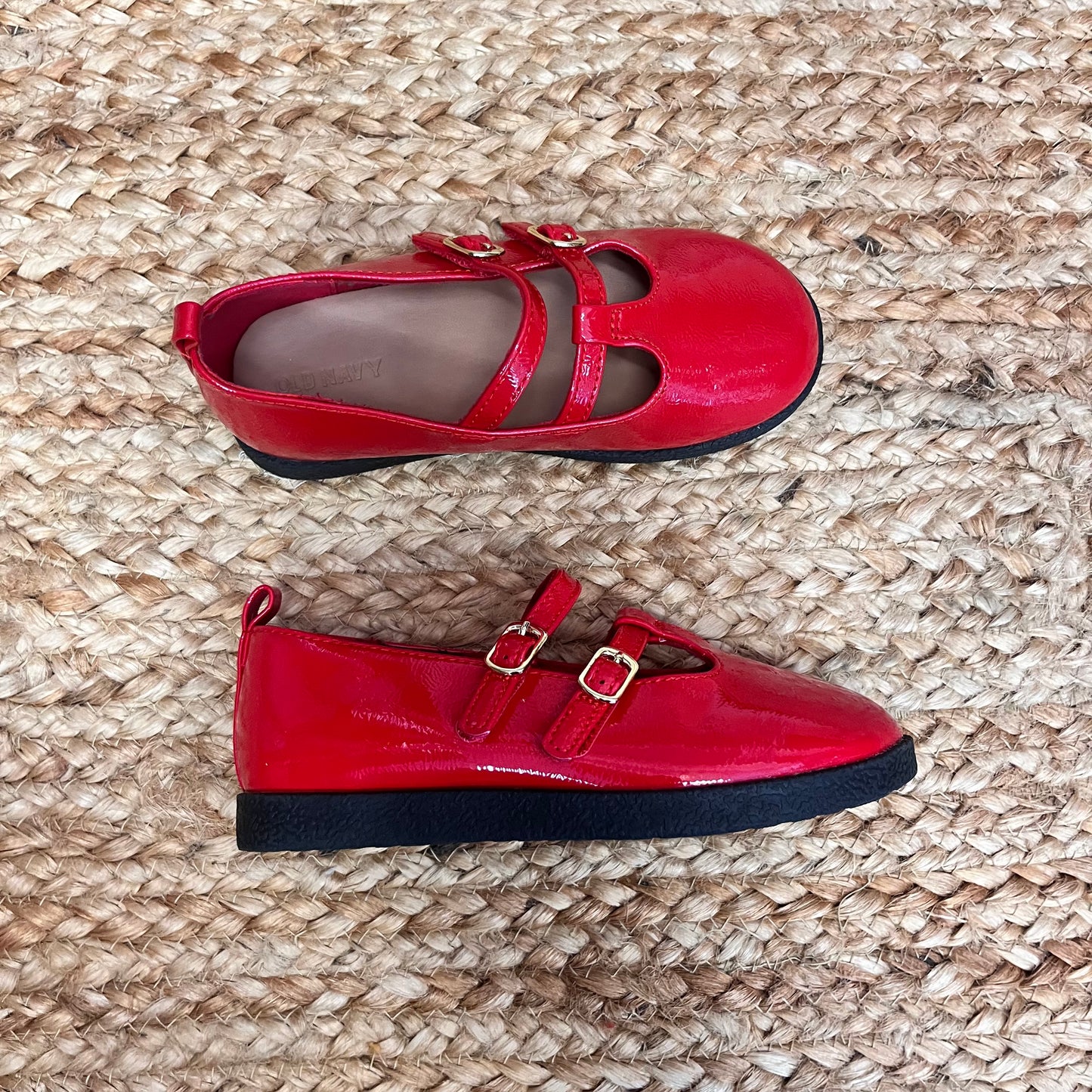 Red Double Buckle Mary Janes