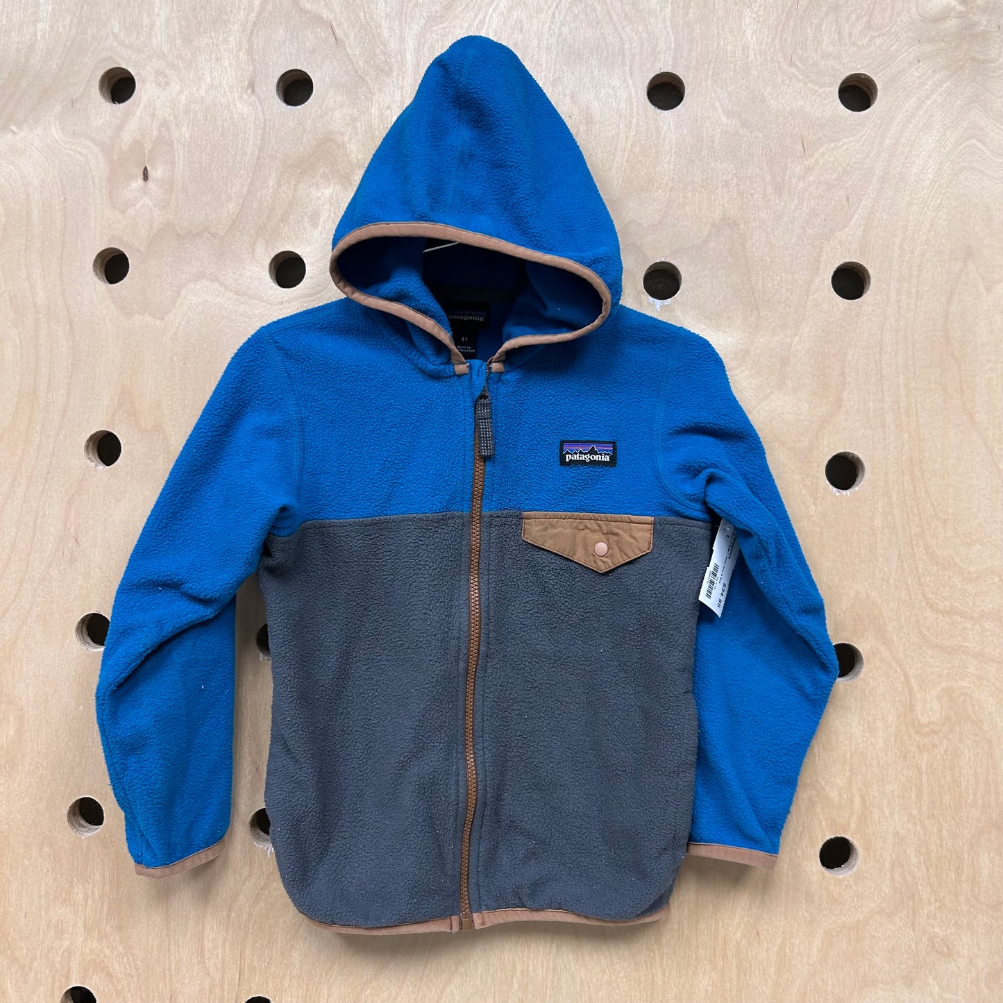 Micro D Snap T Jacket Grey & Blue