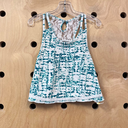White & Teal Tank
