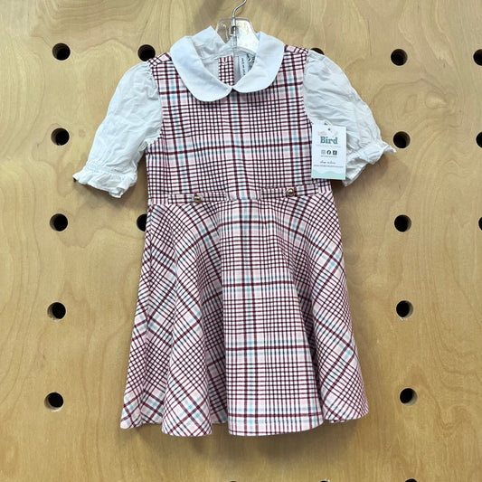 Red & Pink Plaid Dress