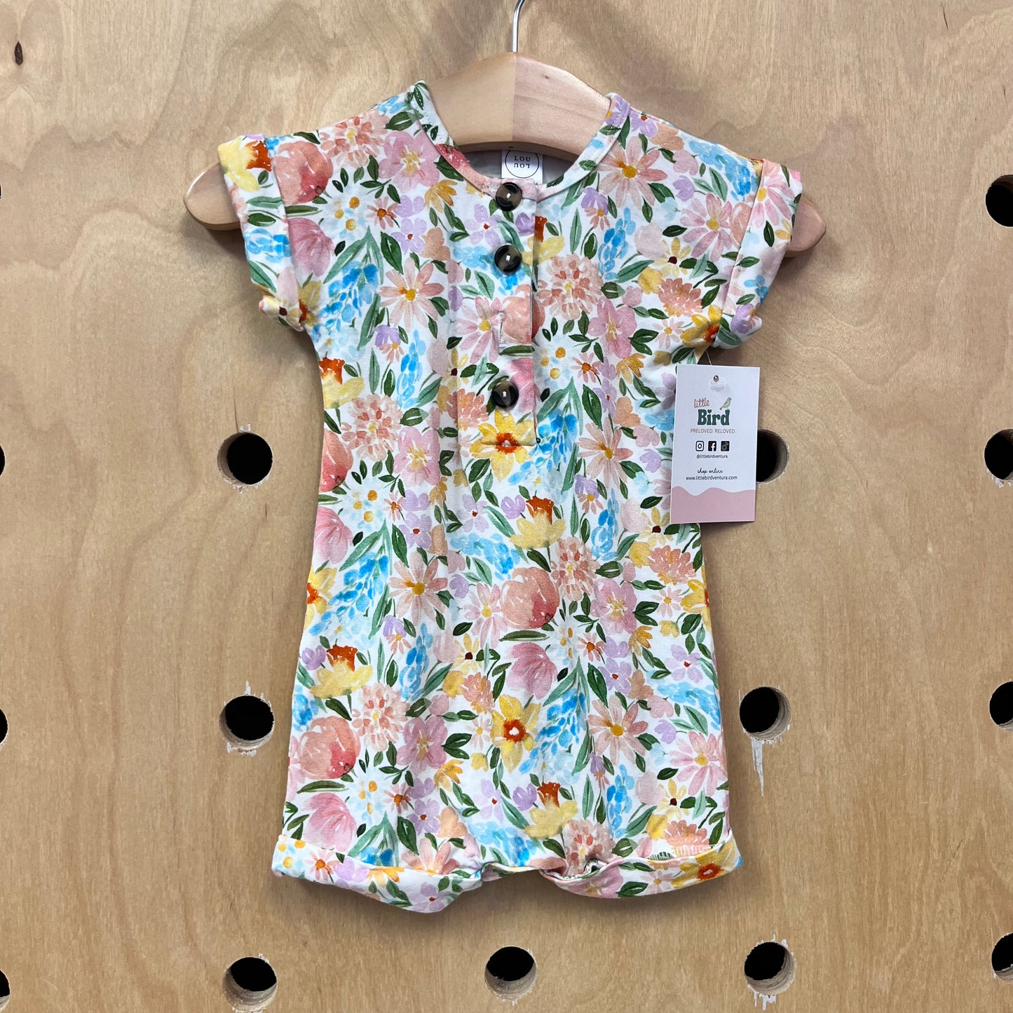 Watercolor Floral Romper