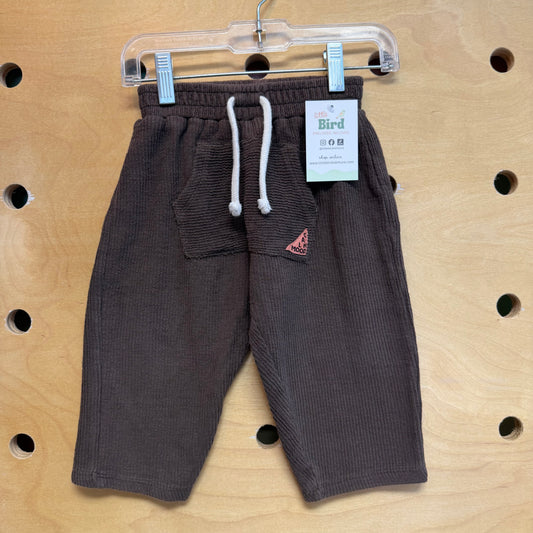 Brown Calm Mood Drawstring Pants