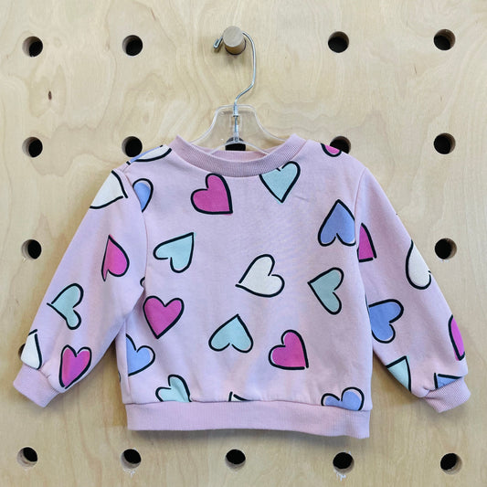 Pink Hearts Pullover
